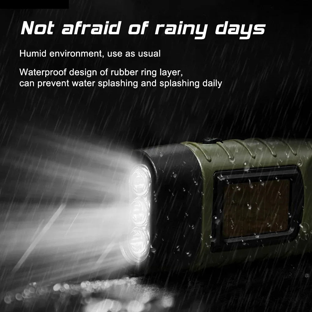 OUTLASTS HAND-CRANK SOLAR FLASHLIGHT