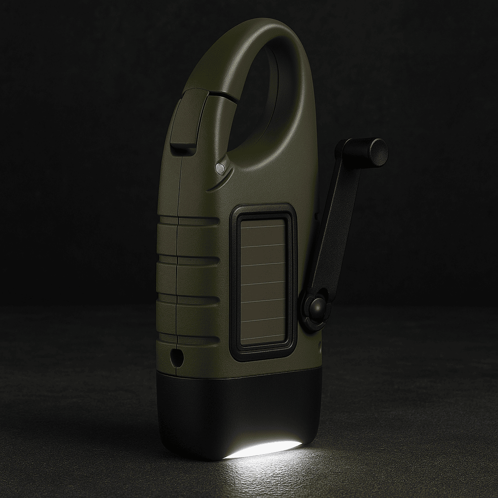 OUTLASTS HAND-CRANK SOLAR FLASHLIGHT