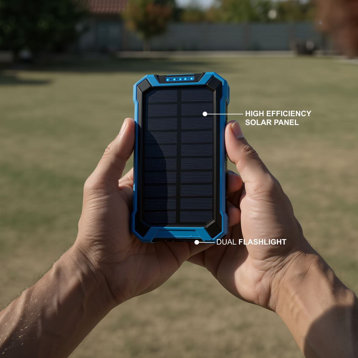 SOLAR WIRELESS POWER BANK & Flashlight