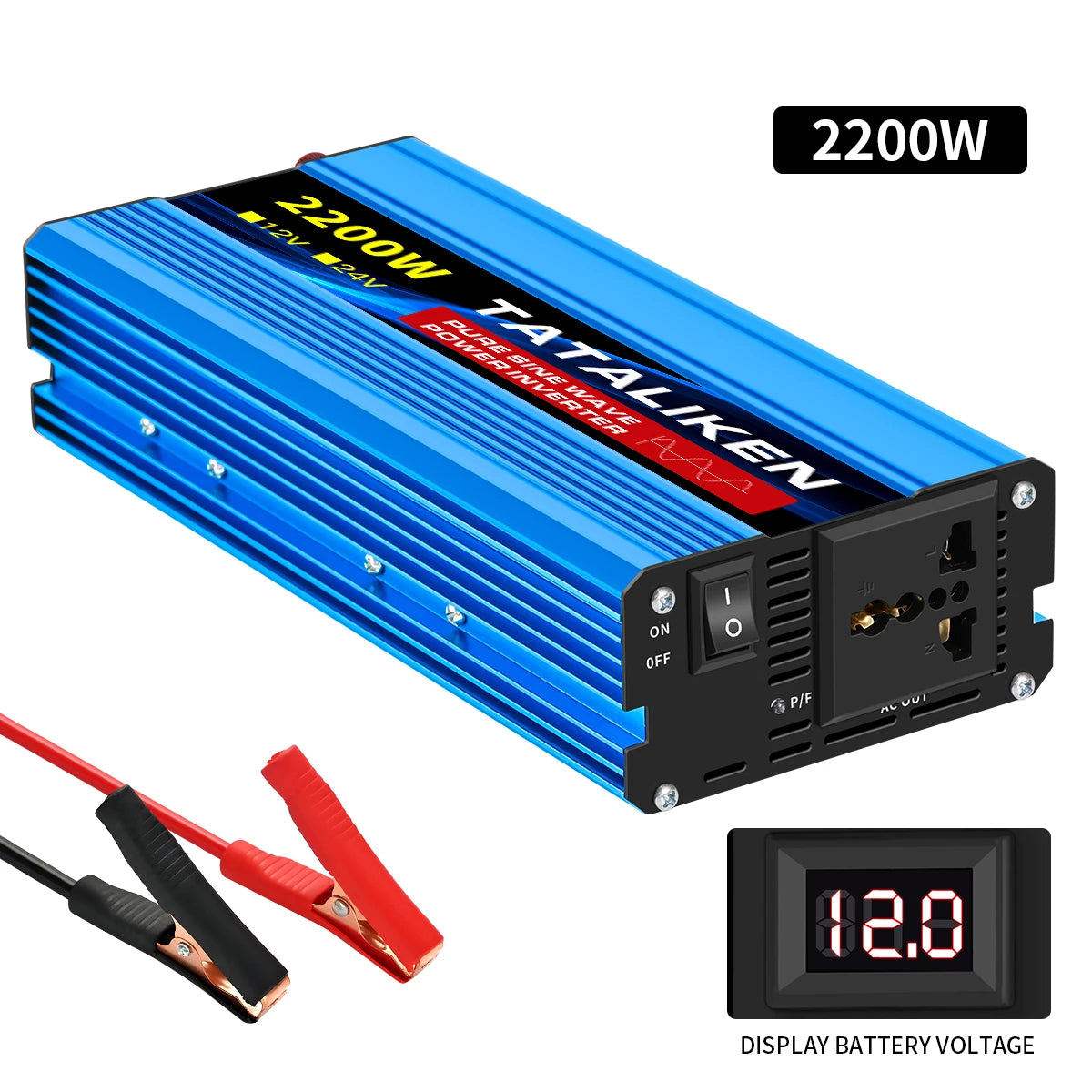 OUTLASTS PURE SINE WAVE POWER INVERTER 12V TO 220V