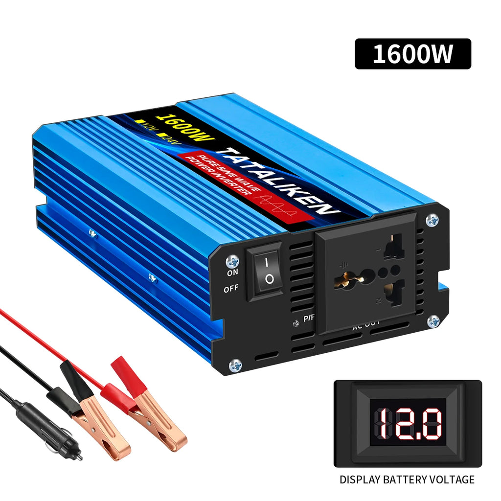 OUTLASTS PURE SINE WAVE POWER INVERTER 12V TO 220V