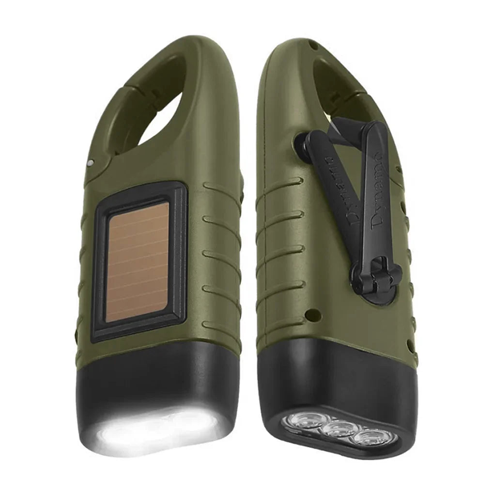 OUTLASTS HAND-CRANK SOLAR FLASHLIGHT