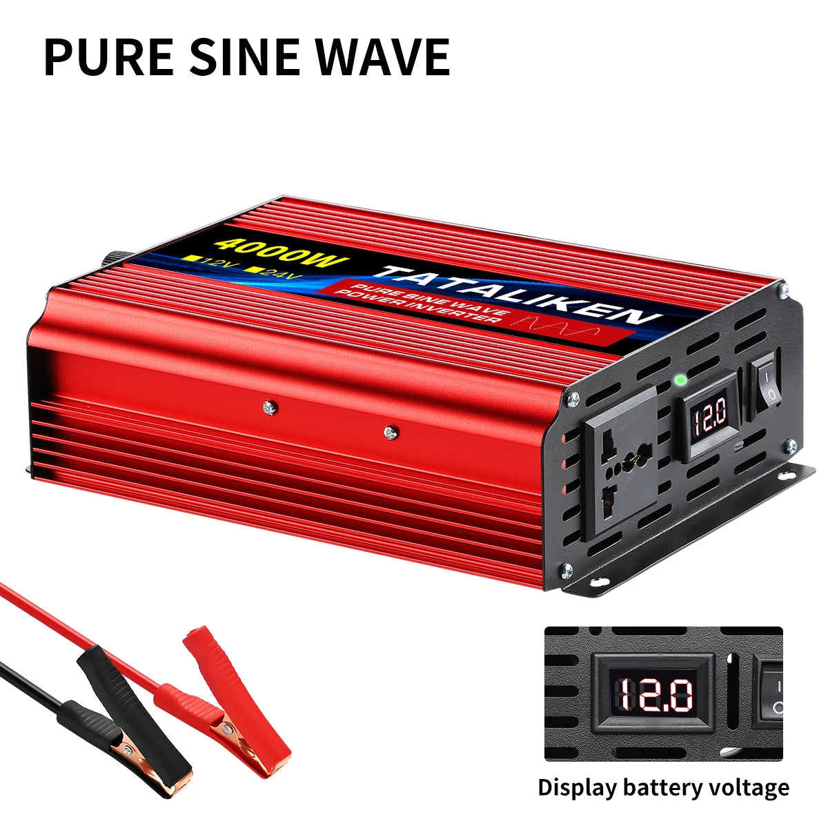 OUTLASTS PURE SINE WAVE POWER INVERTER 12V TO 220V