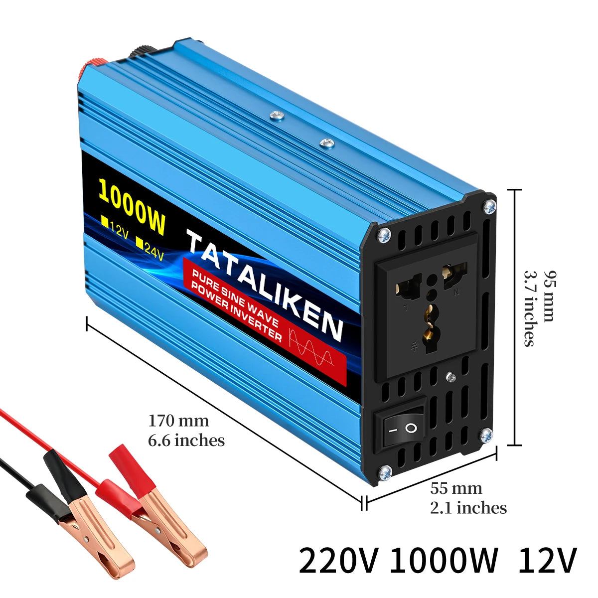 OUTLASTS PURE SINE WAVE POWER INVERTER 12V TO 220V