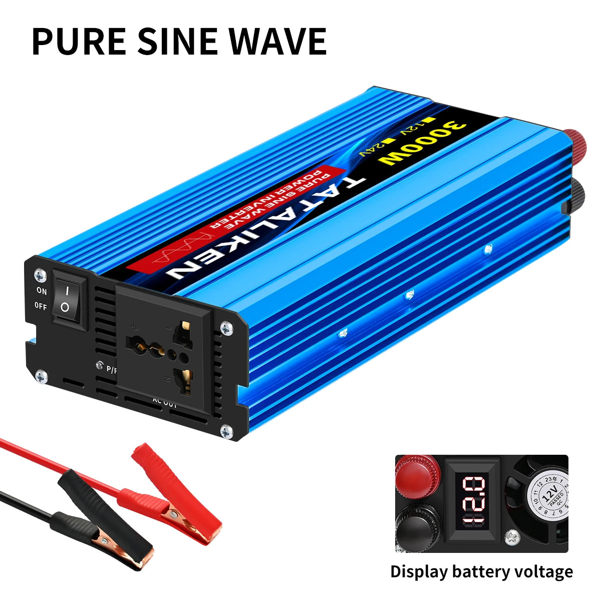 OUTLASTS PURE SINE WAVE POWER INVERTER 12V TO 220V
