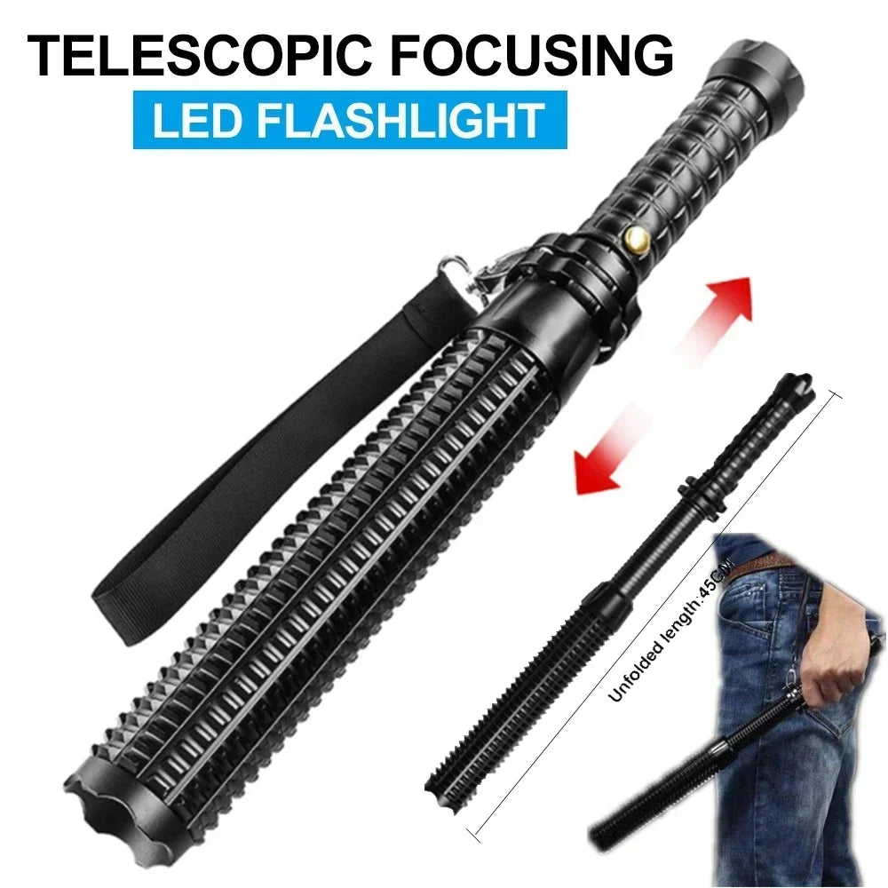 Tactical Flashlight & Self-Defense Baton