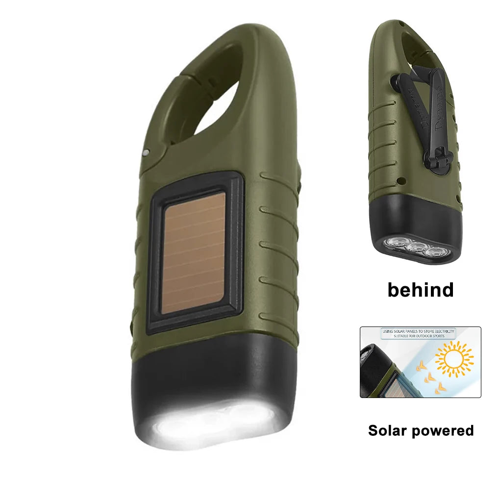 OUTLASTS HAND-CRANK SOLAR FLASHLIGHT