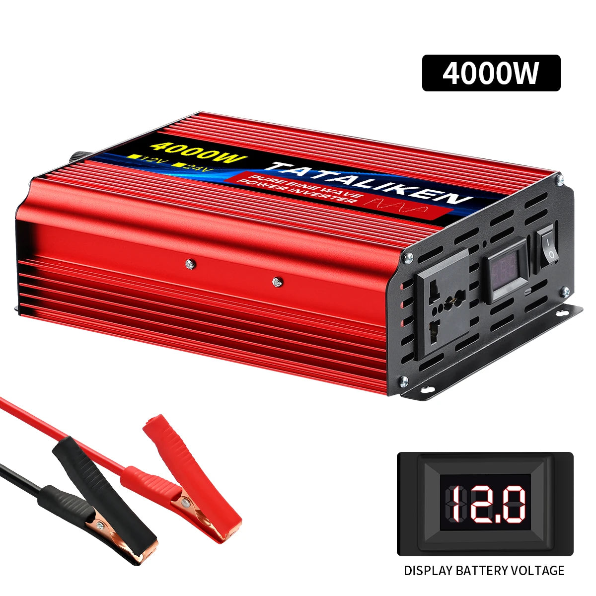 OUTLASTS PURE SINE WAVE POWER INVERTER 12V TO 220V