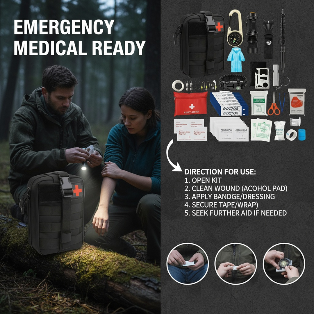 EMERGENCY SURVIVAL & FIRST AID KIT